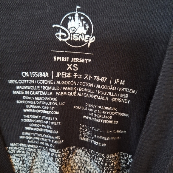 Disneyland Resort Spirit Jersey Black/White Oversized Unisex Size XS - Picture 2 of 8